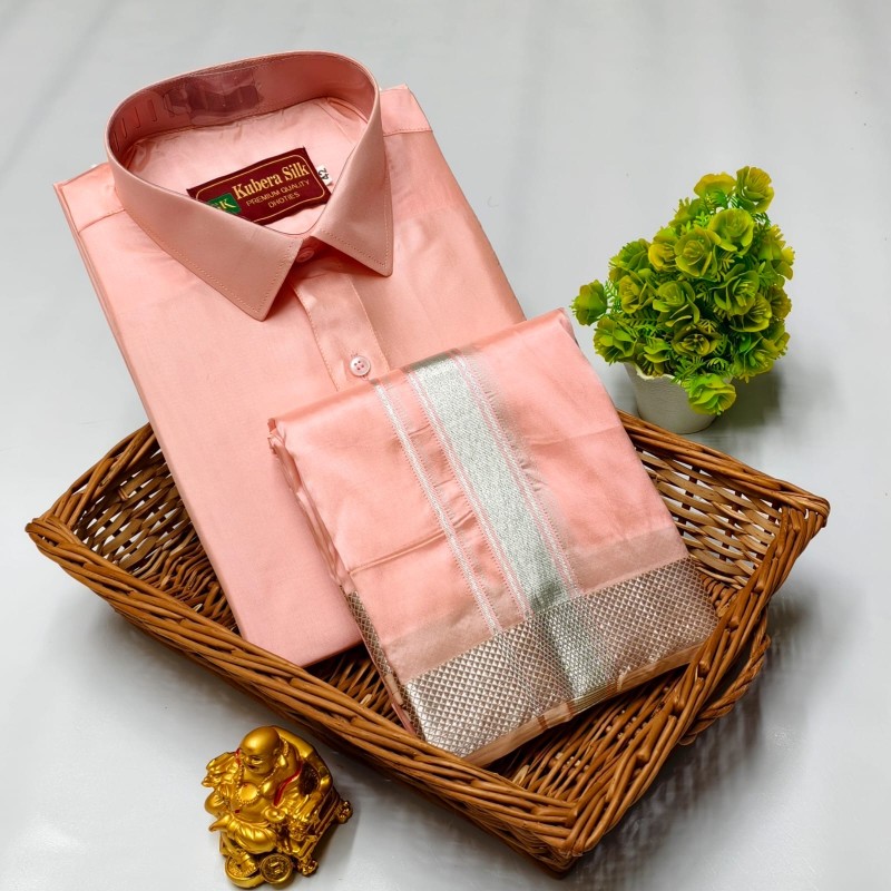 Wedding Pattu Dhoti Shirt